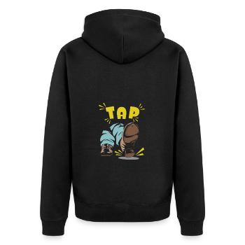 TAP Steps Rhythm Dynamics for Dance Enthusiasts - Unisex Premium Organic Zip Hoodie - black - Back - Nico (187cm)