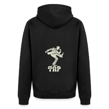 Tap Dance Dancer Style Rétro Art - Veste à capuche bio Premium Unisexe - noir - Dos - Nico (187cm)