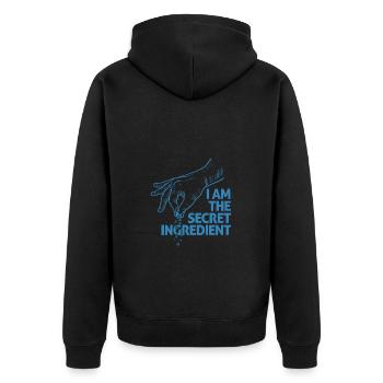 Je suis l’ingrédient secret Humour culinaire - Veste à capuche bio Premium Unisexe - noir - Dos - Nico (187cm)