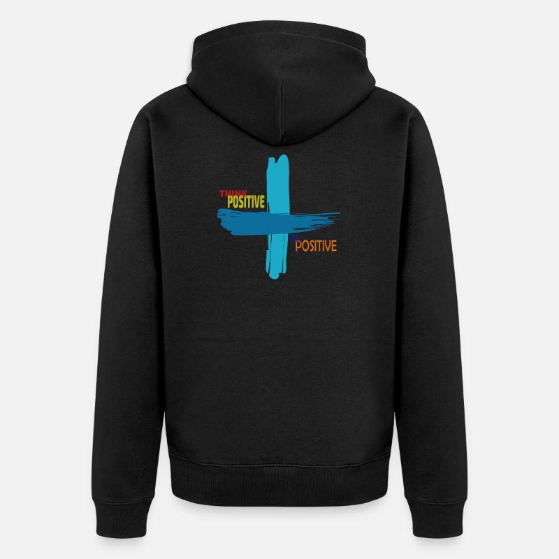 Optimismus - Unisex Premium Bio Zip Hoodie - Schwarz