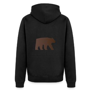 Grizzly Bear Gift Idea Grizzly Bear - Unisex Premium Organic Zip Hoodie - black - Back - Nico (187cm)