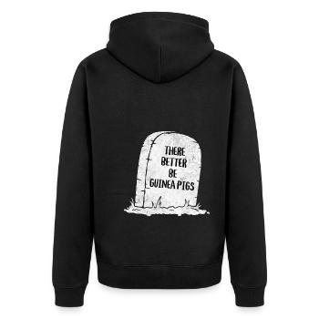 Il vaut mieux qu’il y ait des cochons d’Inde pierre tombale - Veste à capuche bio Premium Unisexe - noir - Dos - Nico (187cm)