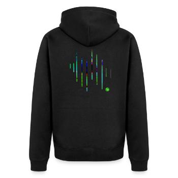 art géométrique - Veste à capuche bio Premium Unisexe - noir - Dos - Nico (187cm)