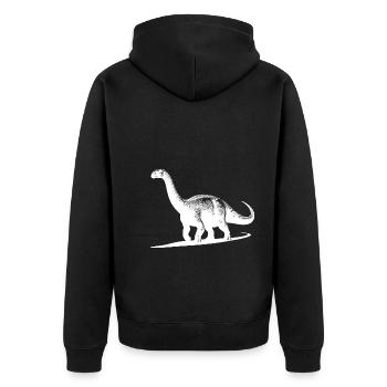 Dinosaure géant Dino Brachiosaurus - Veste à capuche bio Premium Unisexe - noir - Dos - Nico (187cm)