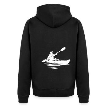 Cours de canoë, Kayak, Entraînement, Bateau - Veste à capuche bio Premium Unisexe - noir - Dos - Nico (187cm)