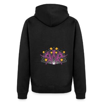 Cheerleader Athlete Gift Sports Cheerleading - Unisex Premium Organic Zip Hoodie - black - Back - Nico (187cm)