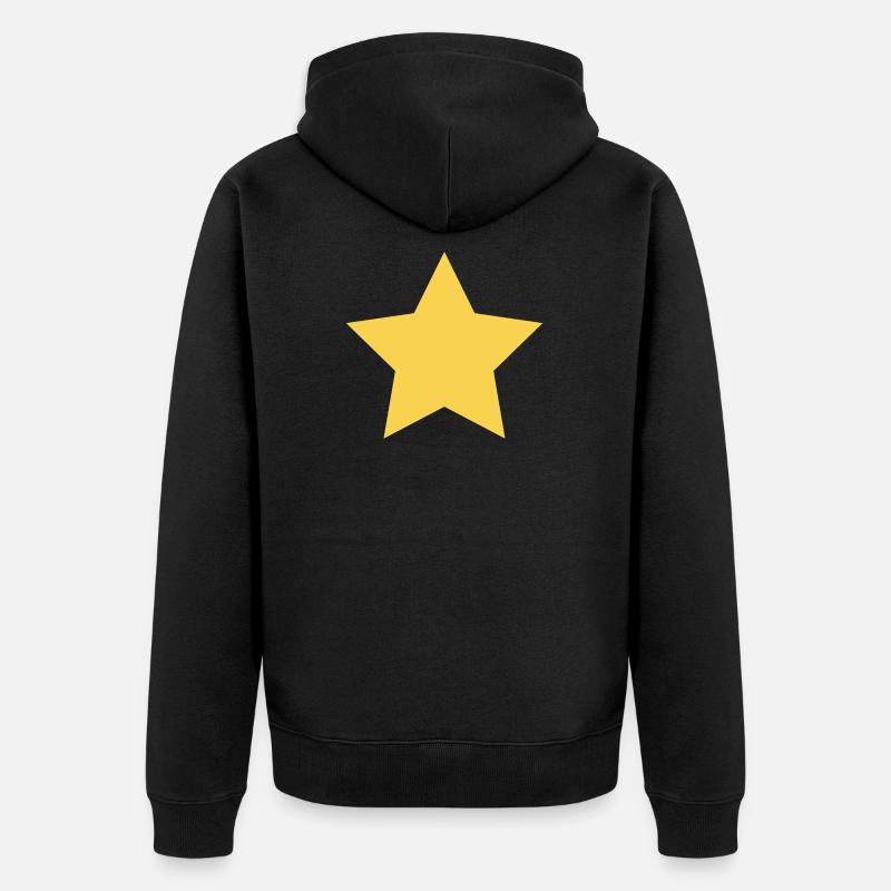 Jaune étoile - Veste à capuche bio Premium Unisexe - noir
