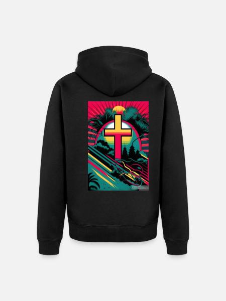 Easter Christianity Gift - Unisex Premium Organic Zip Hoodie - black