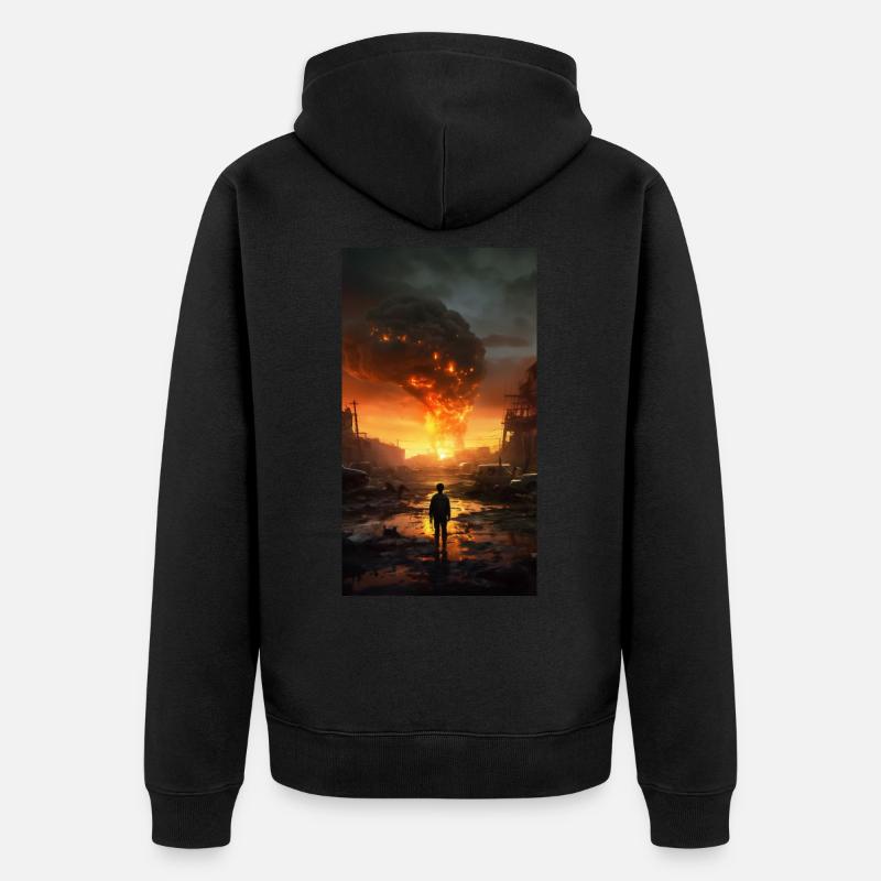 Apocalypse - Unisex Premium Bio Zip Hoodie - Schwarz