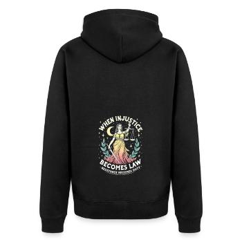 Wheiin Justrael Boonce lay Resthea Benecen To - Veste à capuche bio Premium Unisexe - noir - Dos - Nico (187cm)