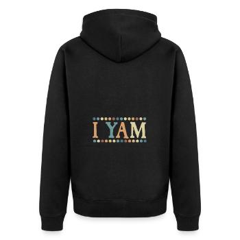 Je yam drôle de patate douce disant design pour - Veste à capuche bio Premium Unisexe - noir - Dos - Nico (187cm)