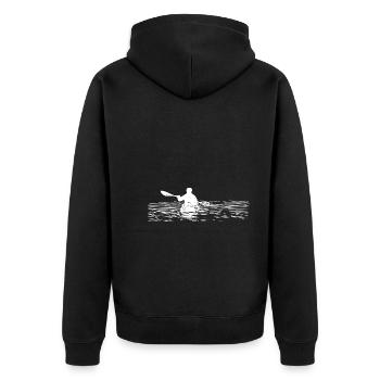 Pagayeur en canoë Sunset Kayaker - Veste à capuche bio Premium Unisexe - noir - Dos - Nico (187cm)