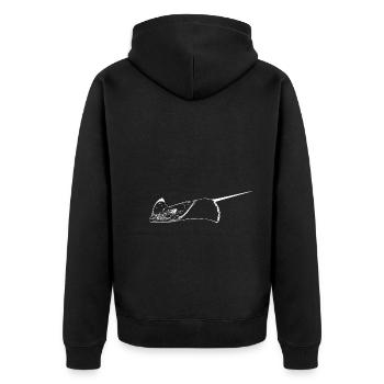 Stingrays in elegant flight - Unisex Premium Organic Zip Hoodie - black - Back - Nico (187cm)