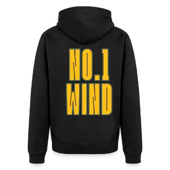 Indoor Skydiving - Unisex Premium Organic Zip Hoodie - black - Back - Nico (187cm)
