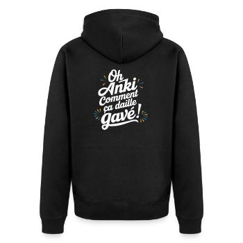 Oh anki ça daille gavé - Veste à capuche bio Premium Unisexe - noir - Dos - Nico (187cm)