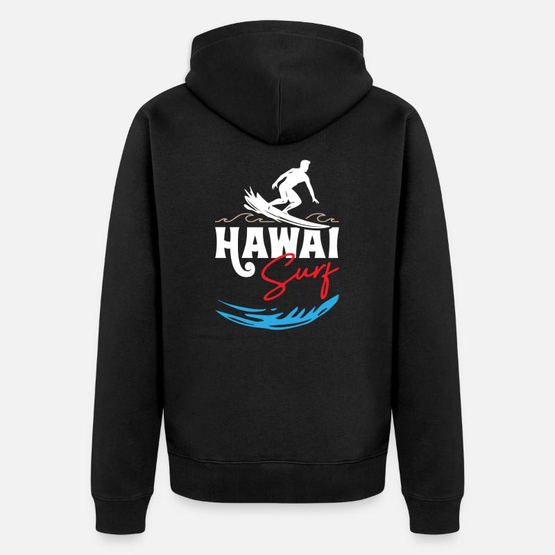 Hawaï Surf - Veste à capuche bio Premium Unisexe - noir