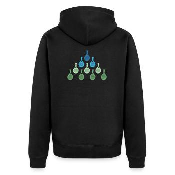 Funny Padel Racket Design for Padel Tennis Sp - Unisex Premium Organic Zip Hoodie - black - Back - Nico (187cm)