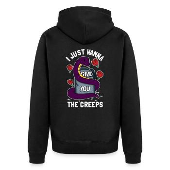 Pastel Goth Creepy Vibe - Veste à capuche bio Premium Unisexe - noir - Dos - Nico (187cm)