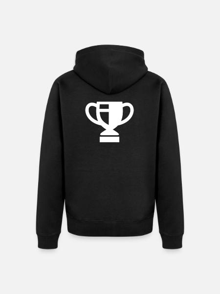 cup - Unisex Premium Organic Zip Hoodie - black