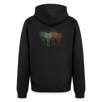 Padel Padel Joueur Padeltennis Padel Tennis - Veste à capuche bio Premium Unisexe - noir - Dos - Nico (187cm)