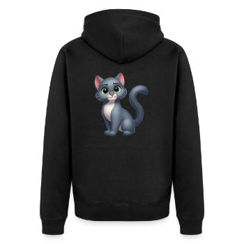 Carthusian 12 - Unisex Premium Organic Zip Hoodie - black - Back - Nico (187cm)