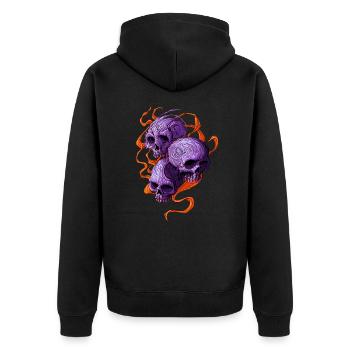 Indigo Skulls - Veste à capuche bio Premium Unisexe - noir - Dos - Nico (187cm)