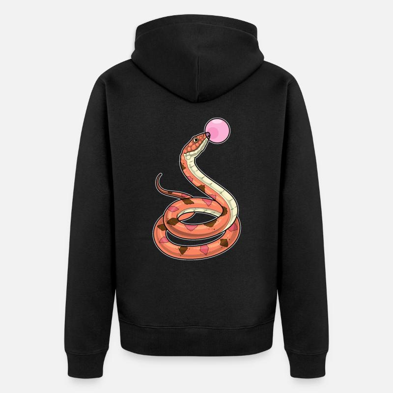 Chewing-gum serpent - Veste à capuche bio Premium Unisexe - noir