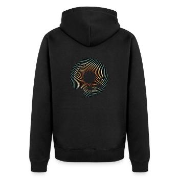 Vinyle Retro Beach Sunset - Veste à capuche bio Premium Unisexe - noir - Dos - Nico (187cm)