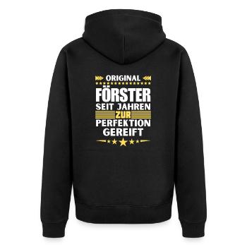 Les forestiers ont mûri à la perfection - Veste à capuche bio Premium Unisexe - noir - Dos - Nico (187cm)