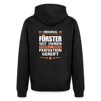 Les forestiers ont mûri à la perfection - Veste à capuche bio Premium Unisexe - noir - Dos - Nico (187cm)
