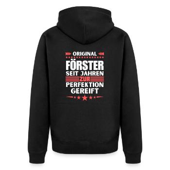 Les forestiers ont mûri à la perfection - Veste à capuche bio Premium Unisexe - noir - Dos - Nico (187cm)