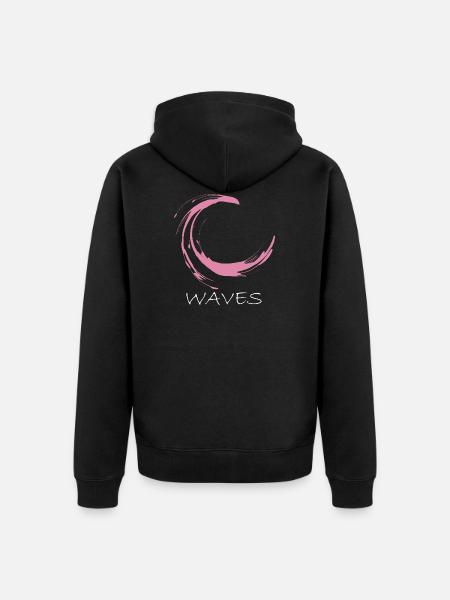 Surfergirl - Unisex Premium Bio Zip Hoodie - Schwarz