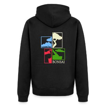 Bonsai Bonsai Show Shohin Japanese Bonsai Art - Unisex Premium Organic Zip Hoodie - black - Back - Nico (187cm)