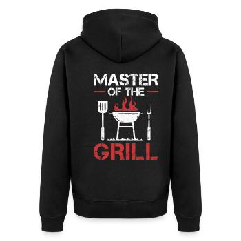 Grill master Barbecue Soirée Grill GrillIng Barbecue Party - Veste à capuche bio Premium Unisexe - noir - Dos - Nico (187cm)