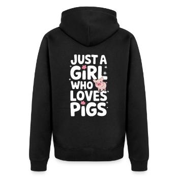 Animal cochon - Veste à capuche bio Premium Unisexe - noir - Dos - Nico (187cm)