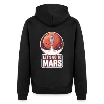 Mars Planète Planète Système Solaire - Veste à capuche bio Premium Unisexe - noir - Dos - Nico (187cm)