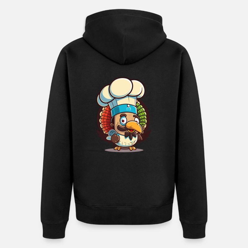 Fête de Thanksgiving - Veste à capuche bio Premium Unisexe - noir