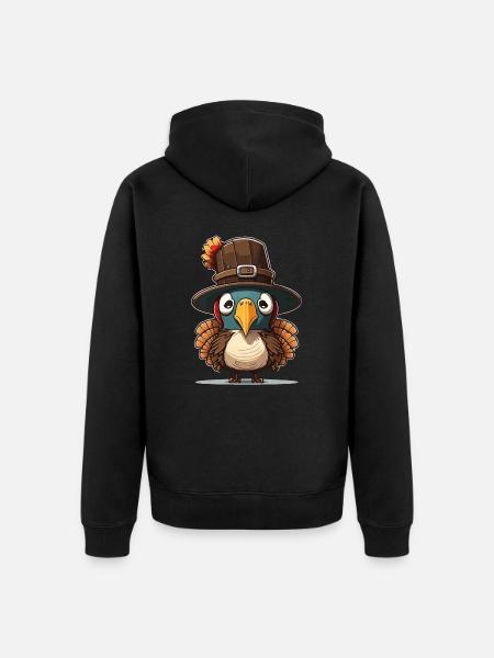 Thanksgiving Truthahn - Unisex Premium Bio Zip Hoodie - Schwarz