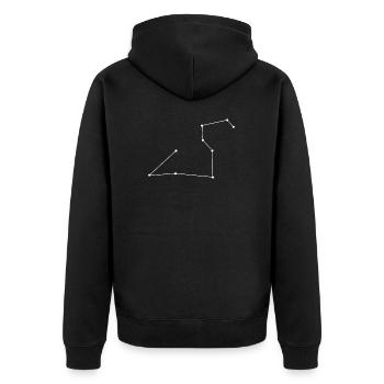Idée cadeau lion blanc - Veste à capuche bio Premium Unisexe - noir - Dos - Nico (187cm)
