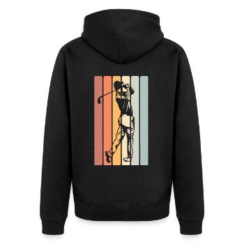 Golfeurs de golf - Veste à capuche bio Premium Unisexe - noir - Dos - Nico (187cm)