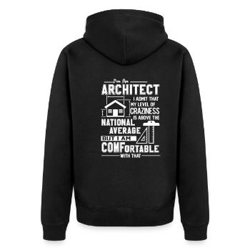 Architecte Je suis un architecte - Veste à capuche bio Premium Unisexe - noir - Dos - Nico (187cm)