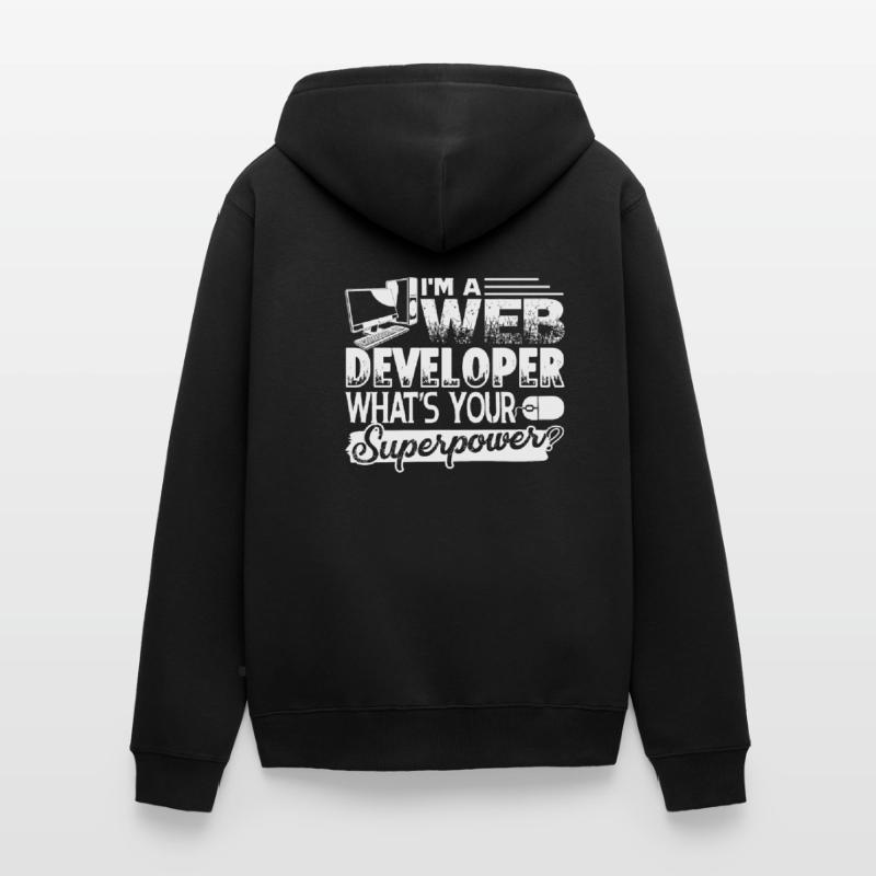 Web Developer Web Developer Superpower Unisex Premium Organic Zip Hoodie