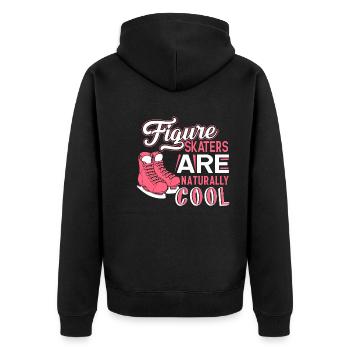 Figure Skating Figure Skaters are Naturally Cool - Unisex Premium Organic Zip Hoodie - black - Back - Nico (187cm)