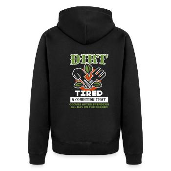 Gardening Spent All Day In The Garden - Unisex Premium Organic Zip Hoodie - black - Back - Nico (187cm)