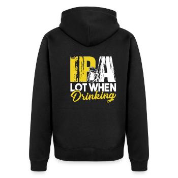 Beer Brewing Beer Brewing IPA Lot When Drinking - Unisex Premium Organic Zip Hoodie - black - Back - Nico (187cm)