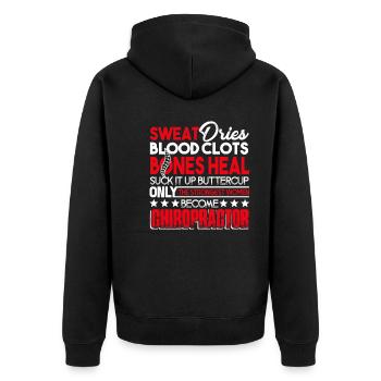 Chiropractor Strongest Women Become Chiropractor - Unisex Premium Organic Zip Hoodie - black - Back - Nico (187cm)