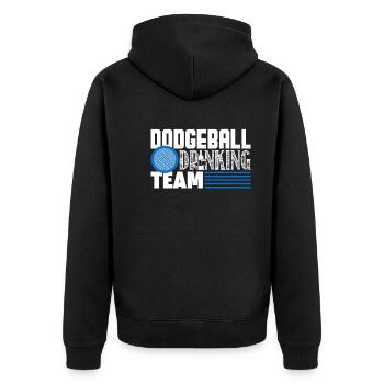 Dodgeball Dodgeball Drinking Team - Unisex Premium Organic Zip Hoodie - black - Back - Nico (187cm)
