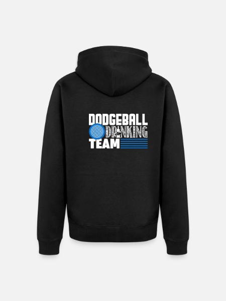 Dodgeball Dodgeball Drinking Team - Unisex Premium Organic Zip Hoodie - black