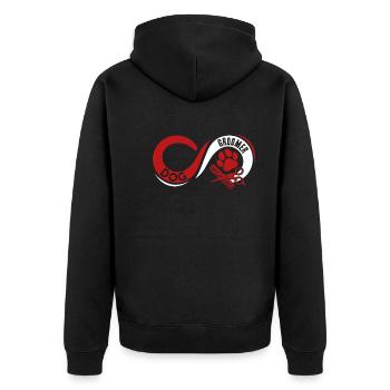 Dog Groomer Love Dog Groomer Infinity - Unisex Premium Organic Zip Hoodie - black - Back - Nico (187cm)