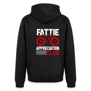 Fat Bike Fat Bike Fattie Appreciation Club - Unisex Premium Organic Zip Hoodie - black - Back - Nico (187cm)